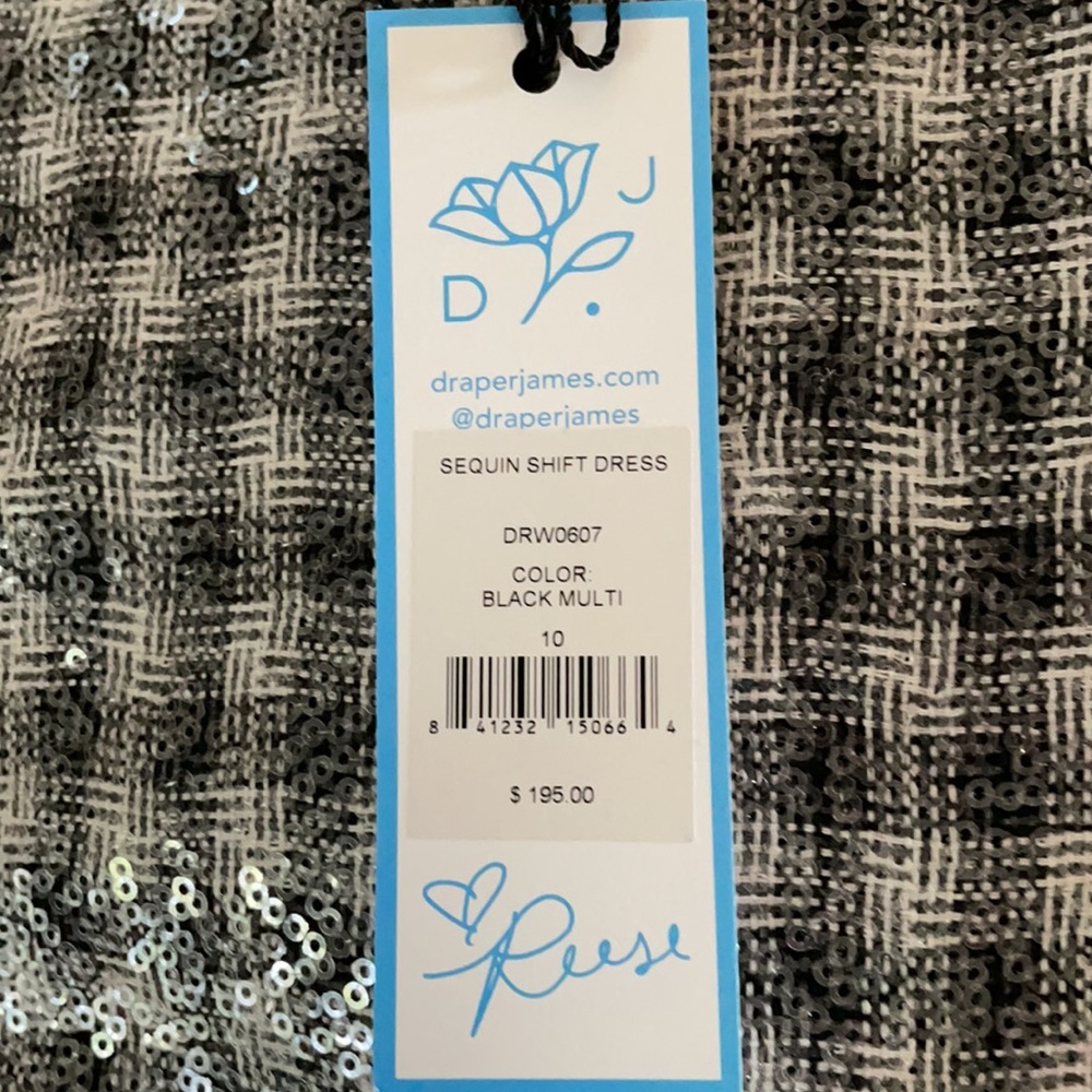 NWT Draper James Sequin Shift Dress - Picture 5 of 9